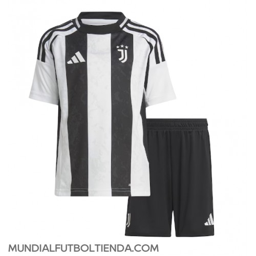 Camiseta Juventus Primera Equipación Replica 2024-25 para niños mangas cortas (+ Pantalones cortos)